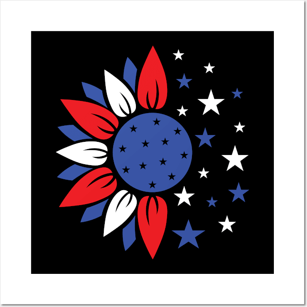 Patriotic Sunflower gift Wall Art by madani04